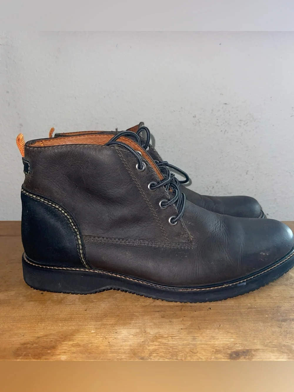Tommy Bahama Edisto Brown Leather Chukka City Preppy Boots Mens Size 8 M